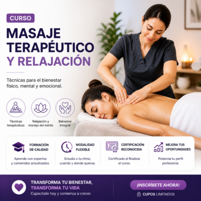 💆♀️ Curso Online: Masaje Terapéutico, Relajante y Podal
