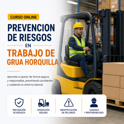 🚜 Curso Online: Prevención de Riesgos en Operación de Grúa Horquilla