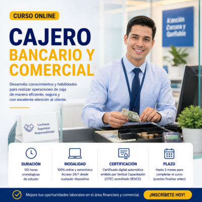 📘 Curso Online: Cajero Bancario y Comercial