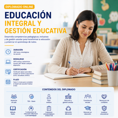 DIPLOMADO EN EDUCACION INTEGRAL Y GESTION EDUCATIVA 360 Hrs.