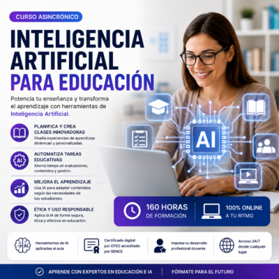 Curso de Inteligencia Artificial para Educación de 160 horas de Vertical Capacitación.