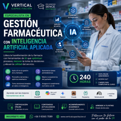 Especialista en Gestion Farmaceutica con Inteligencia Artificial Aplicada - 240 hrs.