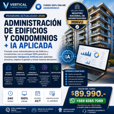 Administración de Edificios y Condominios + IA aplicada 240 Horas - PARA REGISTRO MINVU