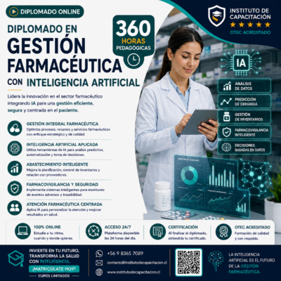 Diplomado en Gestion Farmaceutica con Inteligencia Artificial 360 hrs.