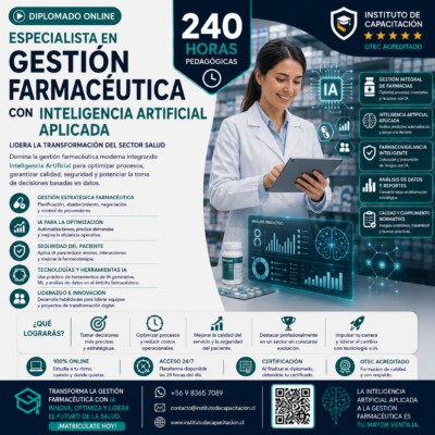 Especialista en Gestion Farmaceutica con Inteligencia Artificial Aplicada - 240 hrs.